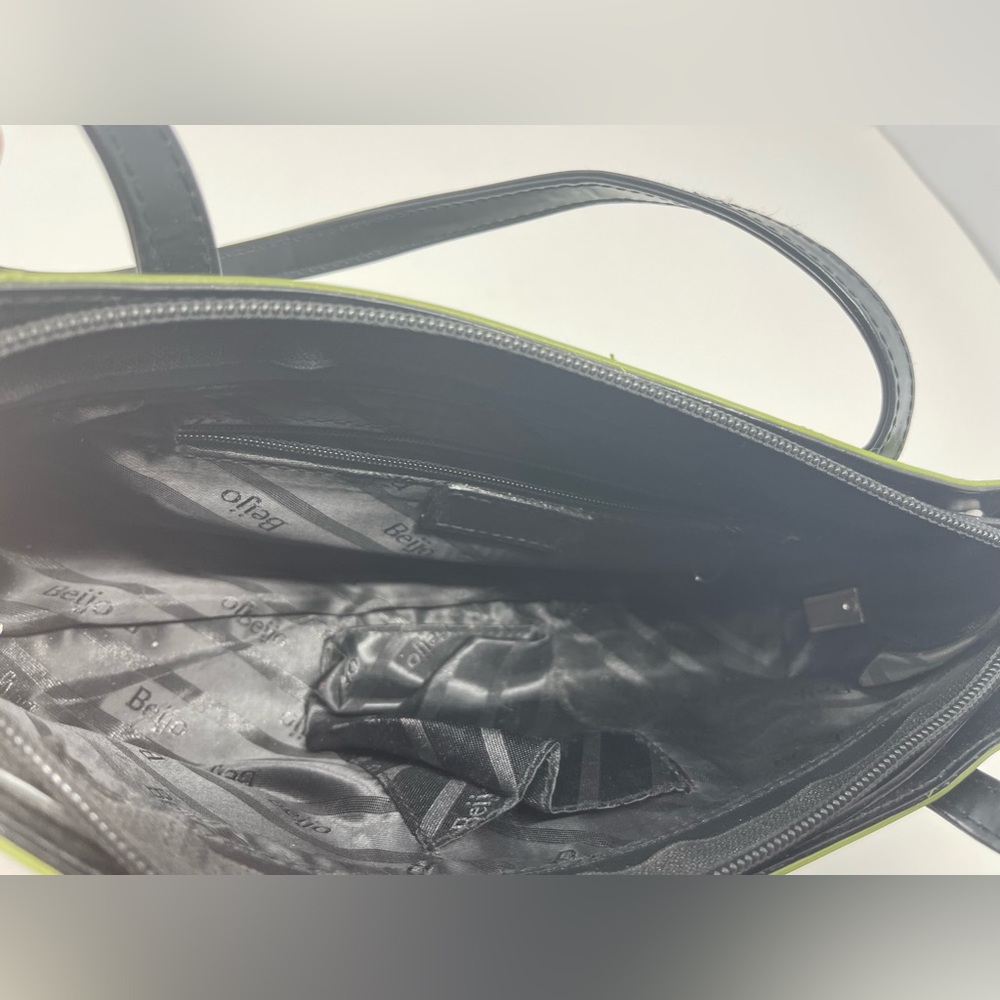 BEIJO: London, Paris, New York: Classic Green, Patent-Leather Handbag - Picture 7 of 10